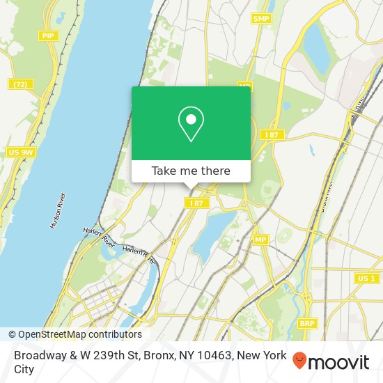 Broadway & W 239th St, Bronx, NY 10463 map