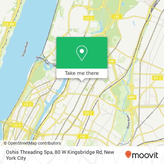 Oshis Threading Spa, 80 W Kingsbridge Rd map