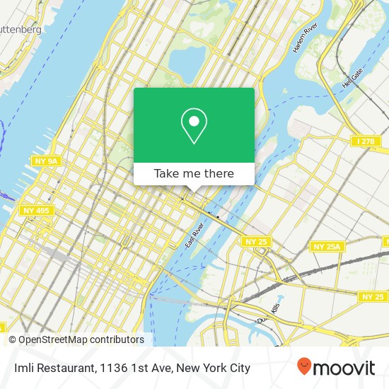 Imli Restaurant, 1136 1st Ave map