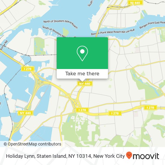 Mapa de Holiday Lynn, Staten Island, NY 10314
