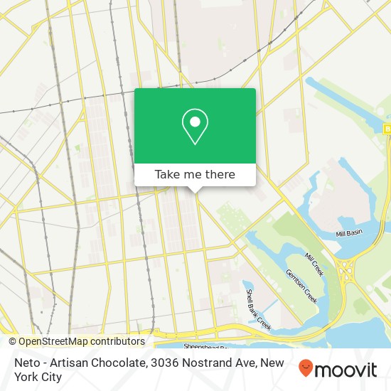 Mapa de Neto - Artisan Chocolate, 3036 Nostrand Ave