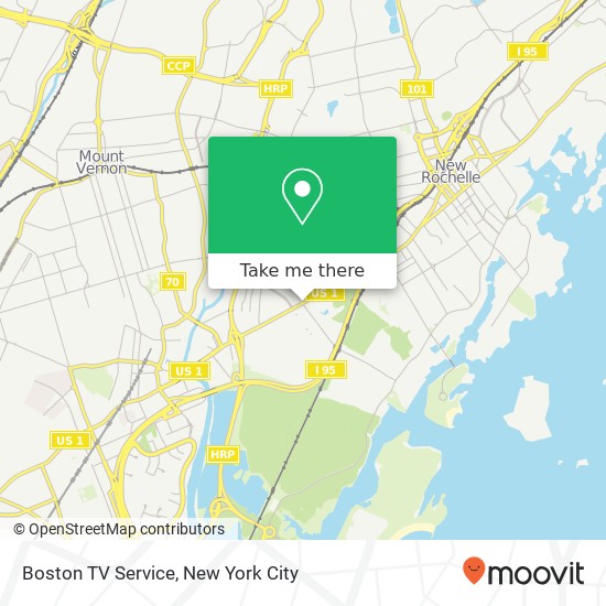 Mapa de Boston TV Service