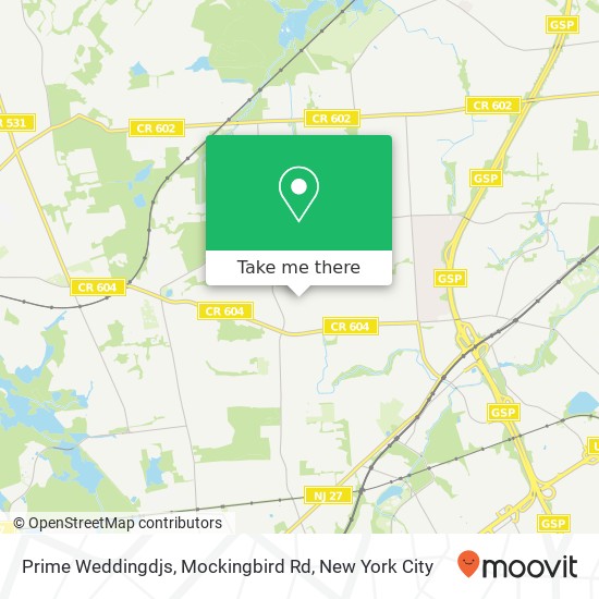 Prime Weddingdjs, Mockingbird Rd map