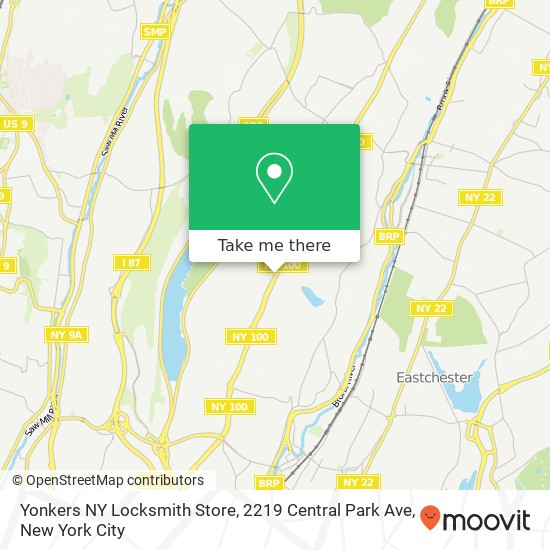 Mapa de Yonkers NY Locksmith Store, 2219 Central Park Ave