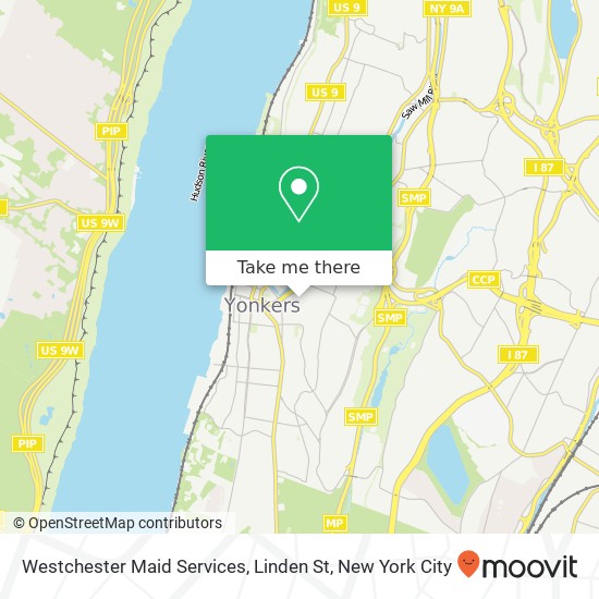 Westchester Maid Services, Linden St map
