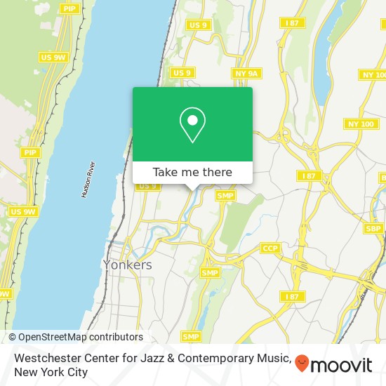 Mapa de Westchester Center for Jazz & Contemporary Music