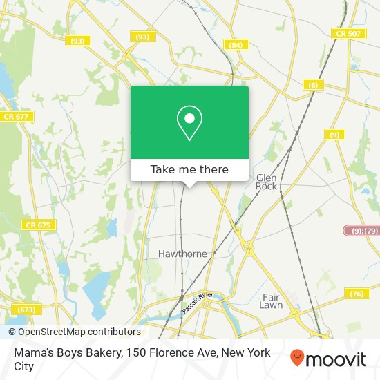 Mapa de Mama's Boys Bakery, 150 Florence Ave