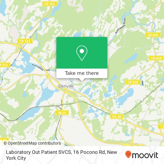 Laboratory Out Patient SVCS, 16 Pocono Rd map