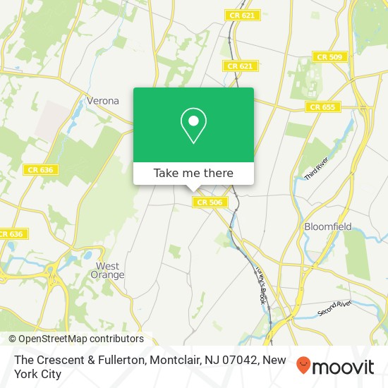 The Crescent & Fullerton, Montclair, NJ 07042 map