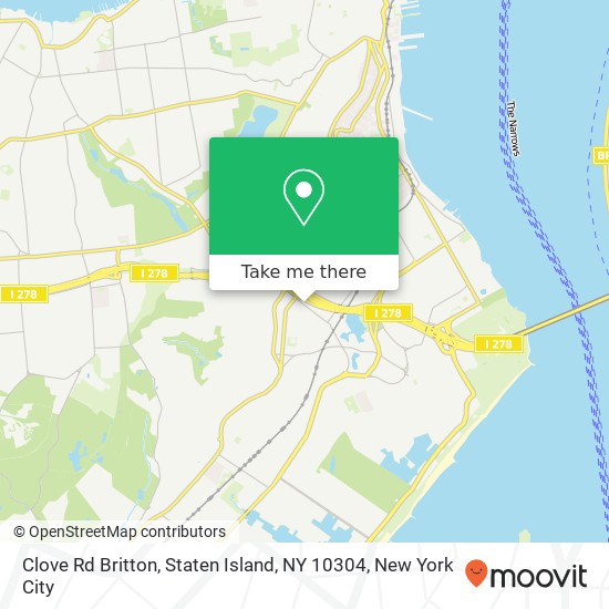Mapa de Clove Rd Britton, Staten Island, NY 10304