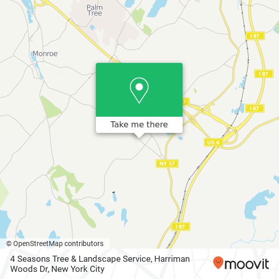 4 Seasons Tree & Landscape Service, Harriman Woods Dr map