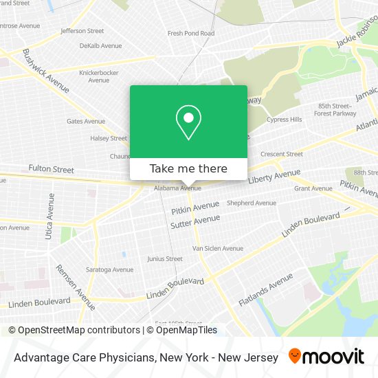 Advantage Care Physicians map