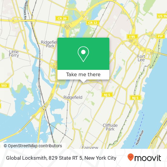 Global Locksmith, 829 State RT 5 map