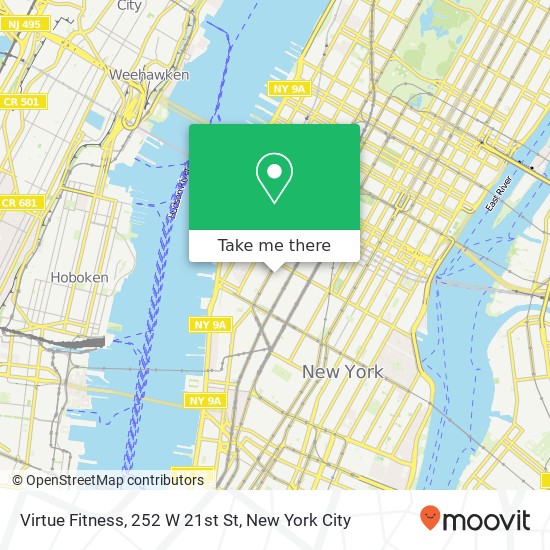 Mapa de Virtue Fitness, 252 W 21st St