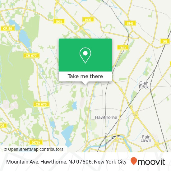 Mapa de Mountain Ave, Hawthorne, NJ 07506