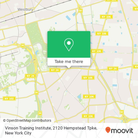 Mapa de Vinson Training Institute, 2120 Hempstead Tpke