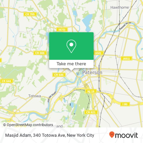 Mapa de Masjid Adam, 340 Totowa Ave