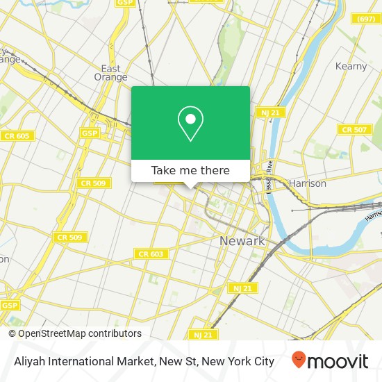 Mapa de Aliyah International Market, New St