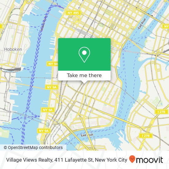 Mapa de Village Views Realty, 411 Lafayette St