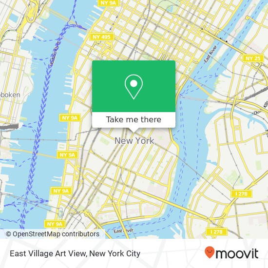 East Village Art View map