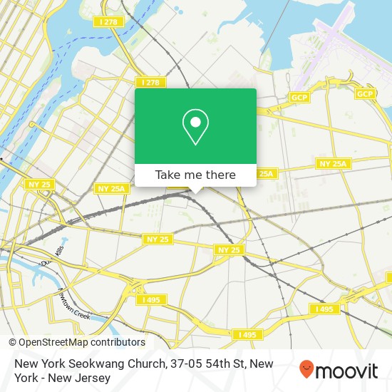New York Seokwang Church, 37-05 54th St map