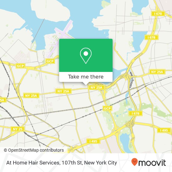 At Home Hair Services, 107th St map