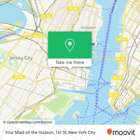 Your Maid on the Hudson, 1st St map