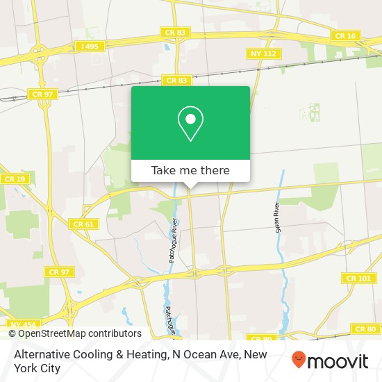 Mapa de Alternative Cooling & Heating, N Ocean Ave