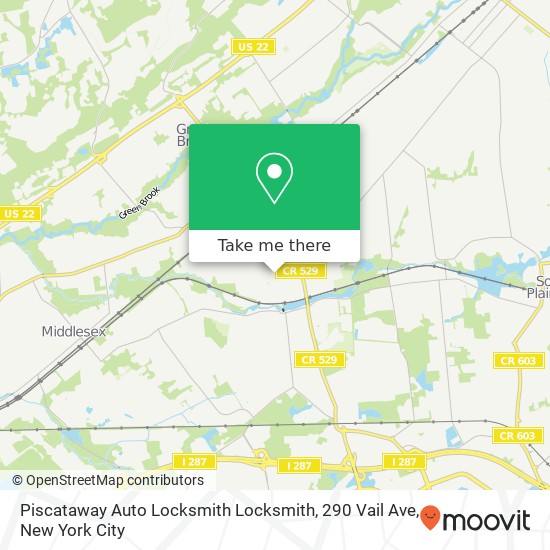Mapa de Piscataway Auto Locksmith Locksmith, 290 Vail Ave