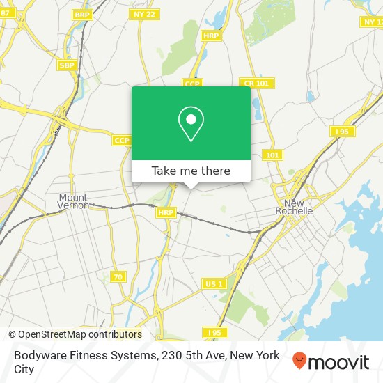 Mapa de Bodyware Fitness Systems, 230 5th Ave
