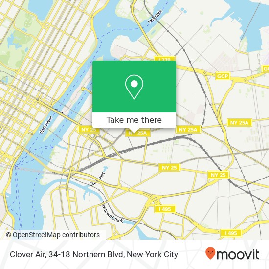 Mapa de Clover Air, 34-18 Northern Blvd