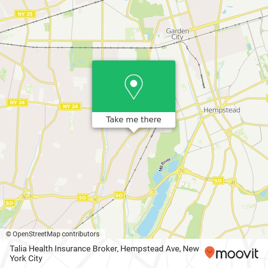 Talia Health Insurance Broker, Hempstead Ave map