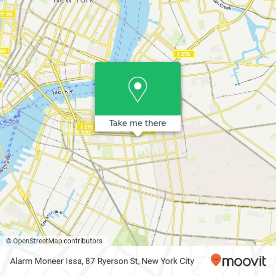 Alarm Moneer Issa, 87 Ryerson St map