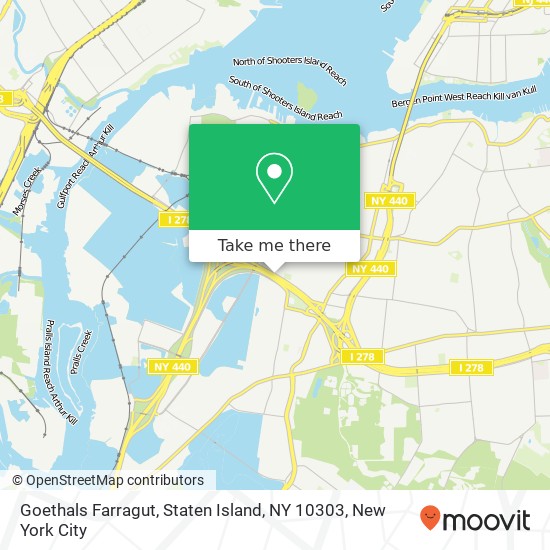 Mapa de Goethals Farragut, Staten Island, NY 10303