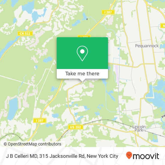 Mapa de J B Celleri MD, 315 Jacksonville Rd