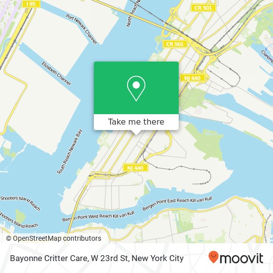 Mapa de Bayonne Critter Care, W 23rd St