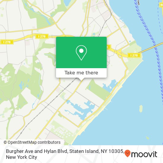 Mapa de Burgher Ave and Hylan Blvd, Staten Island, NY 10305