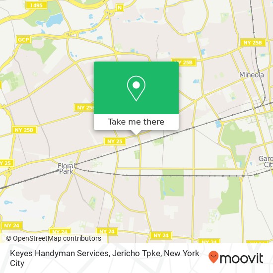 Keyes Handyman Services, Jericho Tpke map