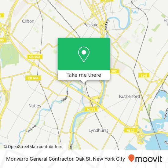 Monvarro General Contractor, Oak St map