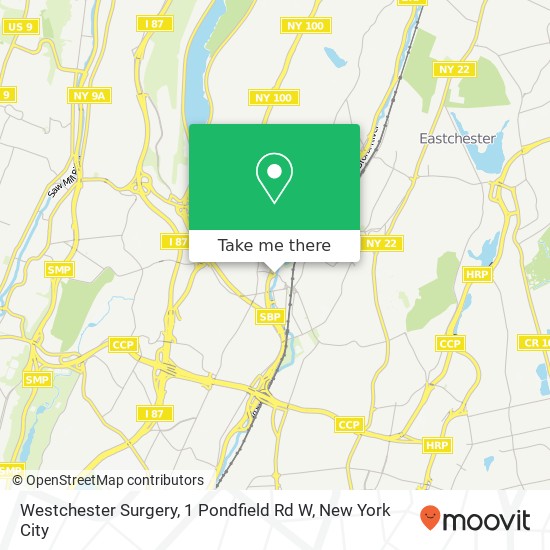 Westchester Surgery, 1 Pondfield Rd W map