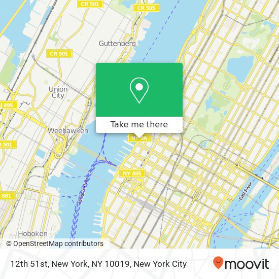 Mapa de 12th 51st, New York, NY 10019