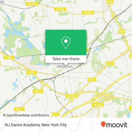 Mapa de NJ Dance Academy