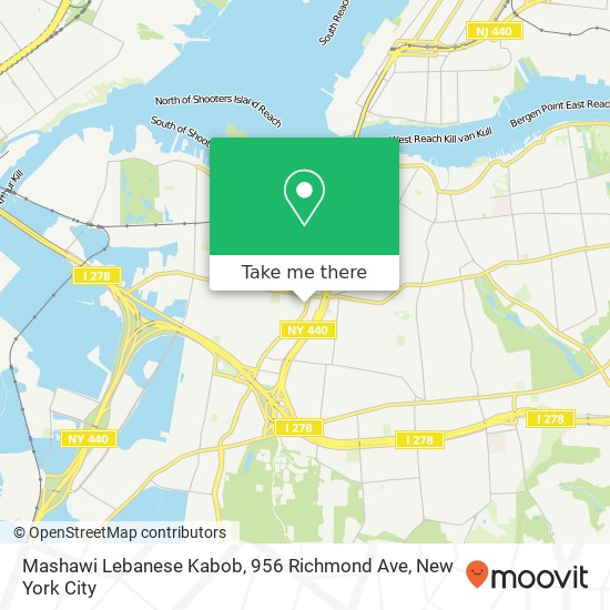 Mashawi Lebanese Kabob, 956 Richmond Ave map