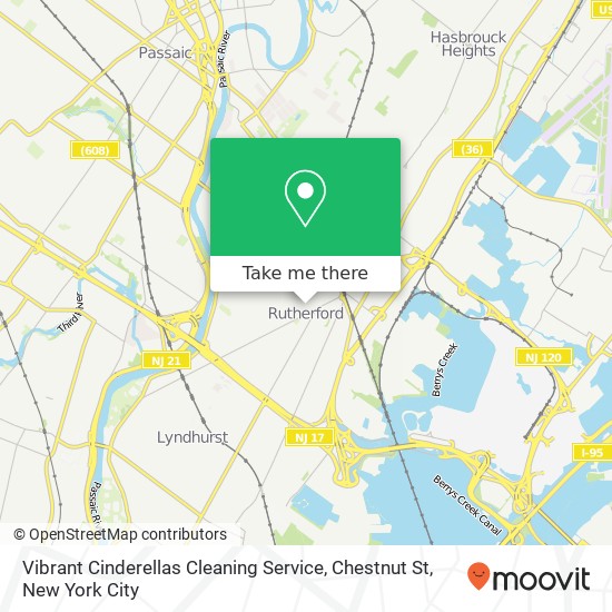 Mapa de Vibrant Cinderellas Cleaning Service, Chestnut St