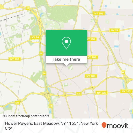 Mapa de Flower Powers, East Meadow, NY 11554
