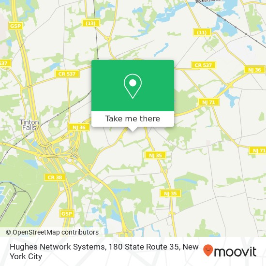 Hughes Network Systems, 180 State Route 35 map
