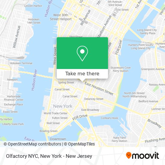 Mapa de Olfactory NYC