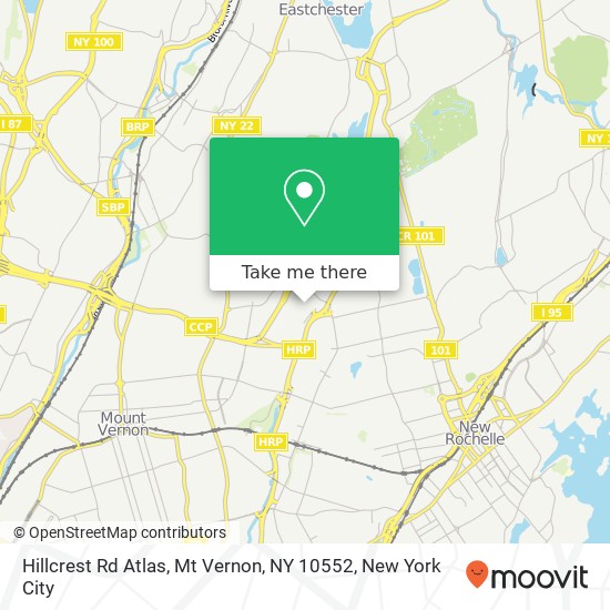 Hillcrest Rd Atlas, Mt Vernon, NY 10552 map