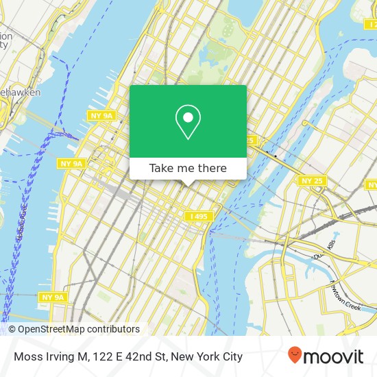 Moss Irving M, 122 E 42nd St map