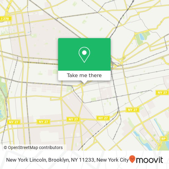 New York Lincoln, Brooklyn, NY 11233 map